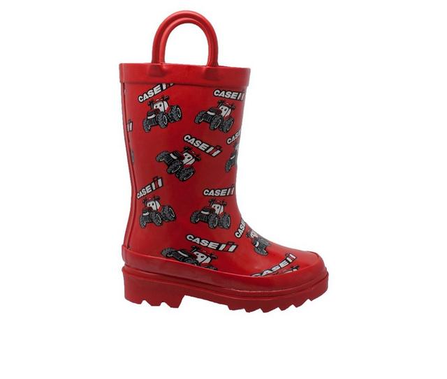 Boys' Case IH Toddler Big Red Rain Boots in Red color