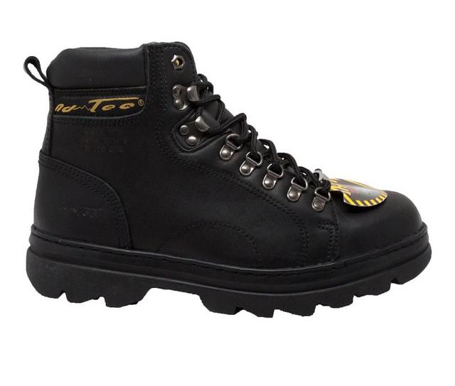 Men's AdTec 6" Steel Toe Hiker Work Boots in Black color