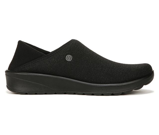 Women's BZEES Getaway Slip On Shoes in Black Shimmer color