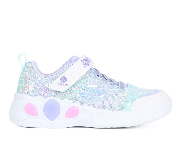 Girls' Skechers Little Kid Princess Wishes Lighty-Up Shoes in Lavender/Multi color