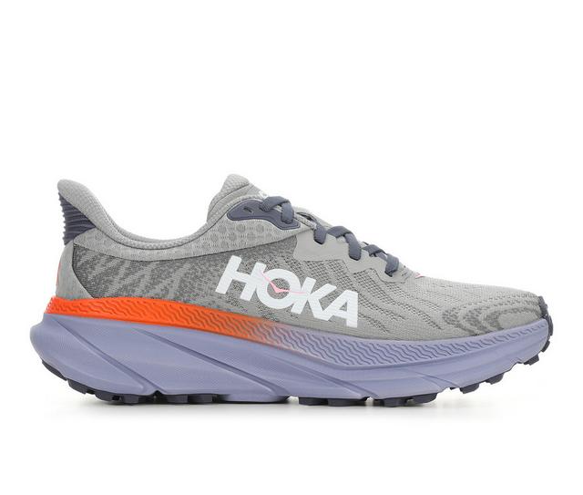 Women's Hoka Challenger ATR 7 Running Shoes in Grey Indigo color