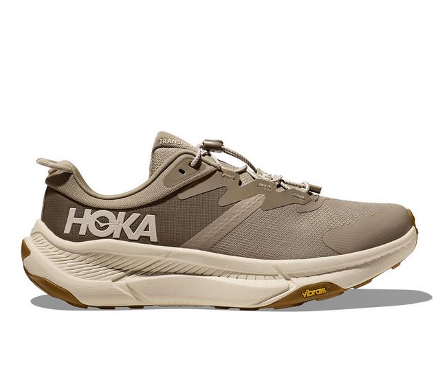 Men's Hoka Transport Trail Running Shoes in Dune/Eggnog color