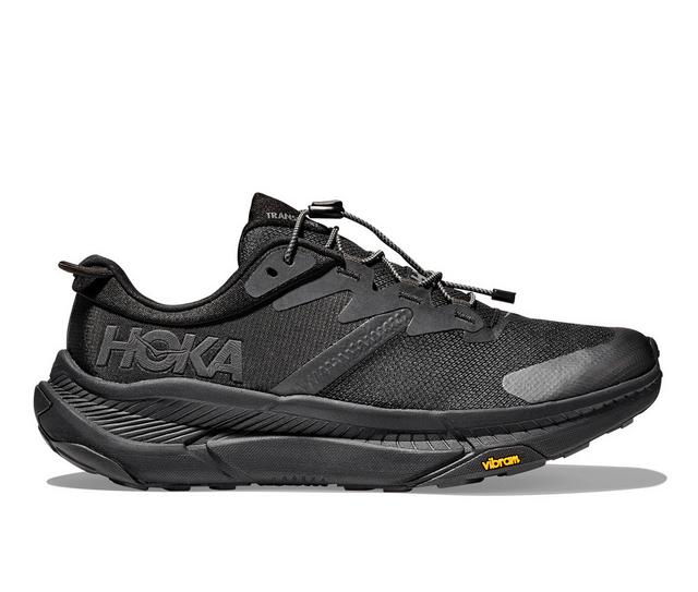 Men's Hoka Transport Trail Running Shoes in Black/Black color