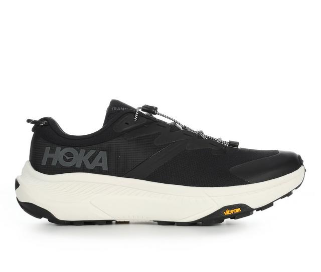 Men's Hoka Transport Trail Running Shoes in Black/White color