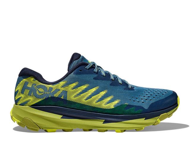 Men's Hoka Torrent 3 Running Shoes in Blue/Green color