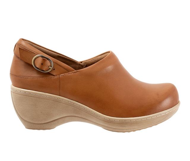 Women's Softwalk Minna Wedge Clogs in Luggage color