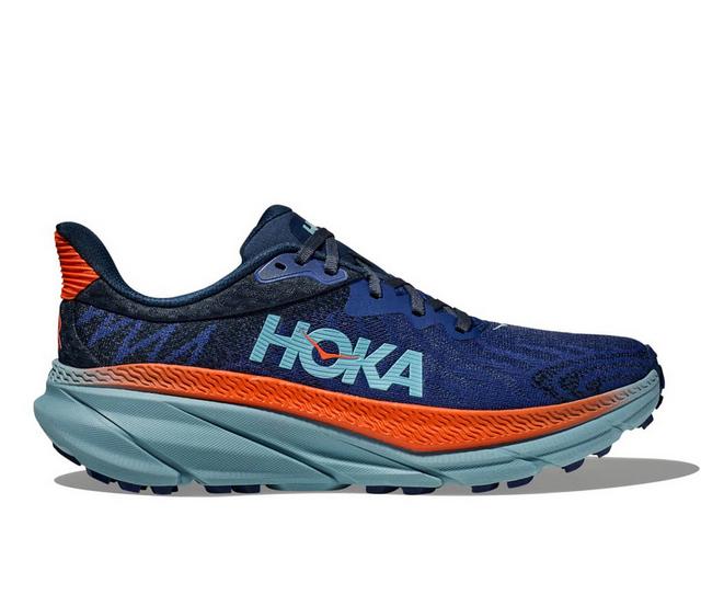 Men's Hoka One One Challenger ATR 7 Running Shoes in Blue color