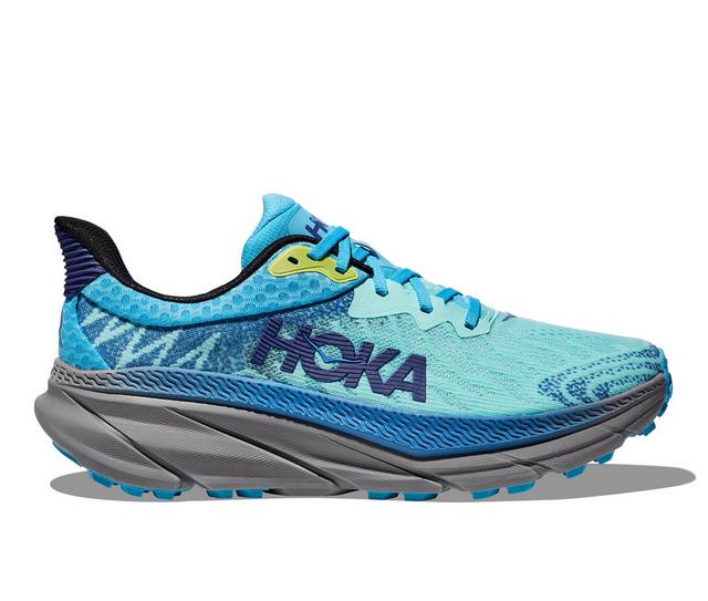 Men's Hoka One One Challenger ATR 7 Running Shoes in Blue/Grey color