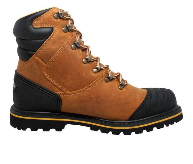 Men's AdTec 7" Steel Toe Work Boots in Light Brown color