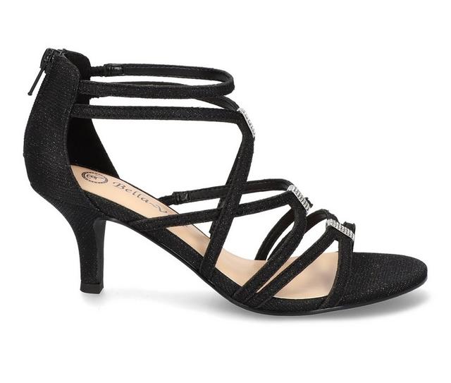 Women's Bella Vita Karlette Special Occasion Shoes in Black Glitter color