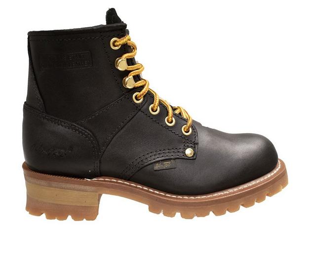 Women's AdTec 6" Logger Oiled Work Boots in Black color