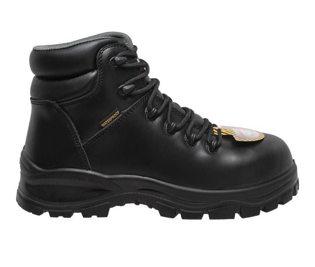 Women's AdTec 6" Waterproof Cap Toe Work Boots in Black color