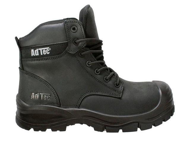 Men's AdTec 6" Waterproof Composite Toe Work Boots in Black color