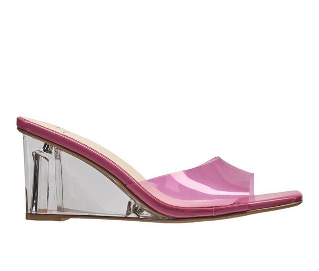 Women's H Halston Phili Wedge Dress Sandals in Pink color