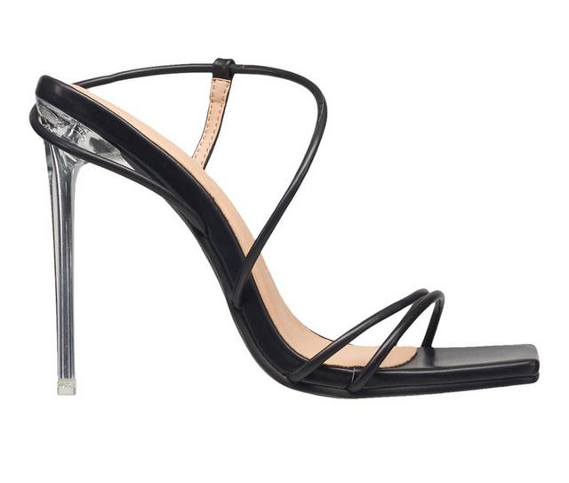 Women's H Halston Wizard Stiletto Dress Sandals in Black color