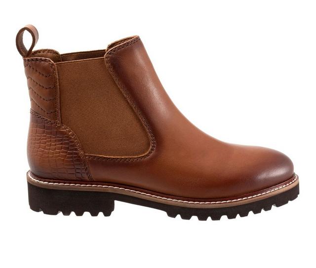 Women's Softwalk Indy Booties in Luggage color