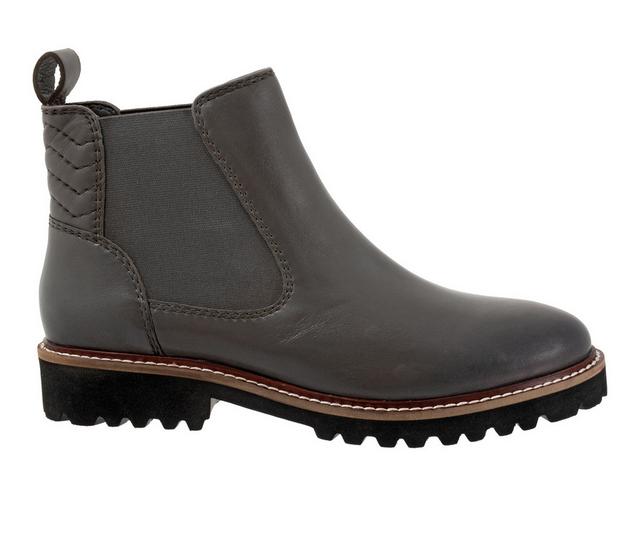 Women's Softwalk Indy Booties in Dark Grey color