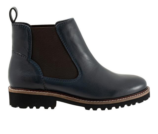 Women's Softwalk Indy Booties in Navy color