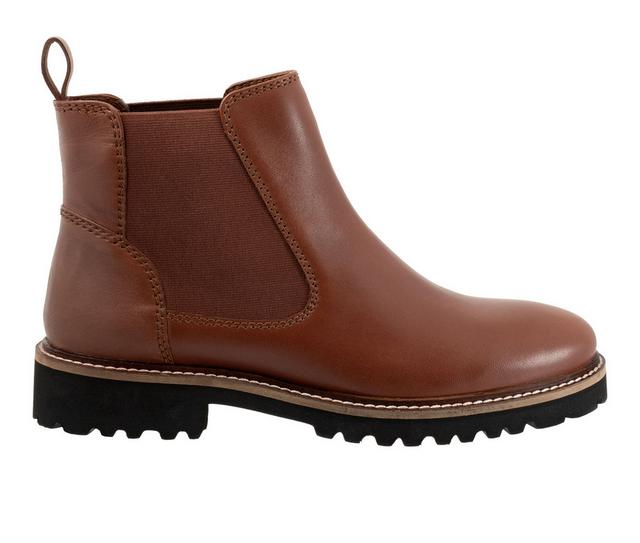 Women's Softwalk Indy Booties in Cognac color