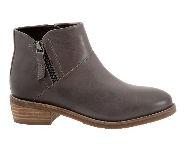 Women's Softwalk Roselle Booties in Dark Grey color