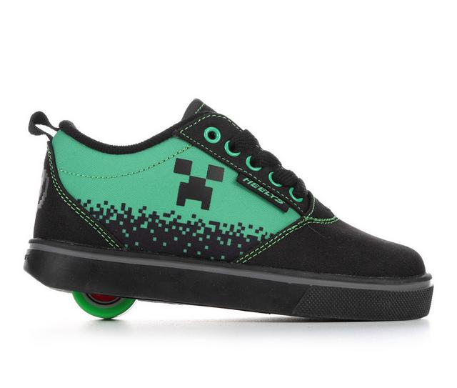 Boys' Heelys Little Kid & Big Kid Pro 20 Minecraft Wheeled Sneakers in Blk/Grn color