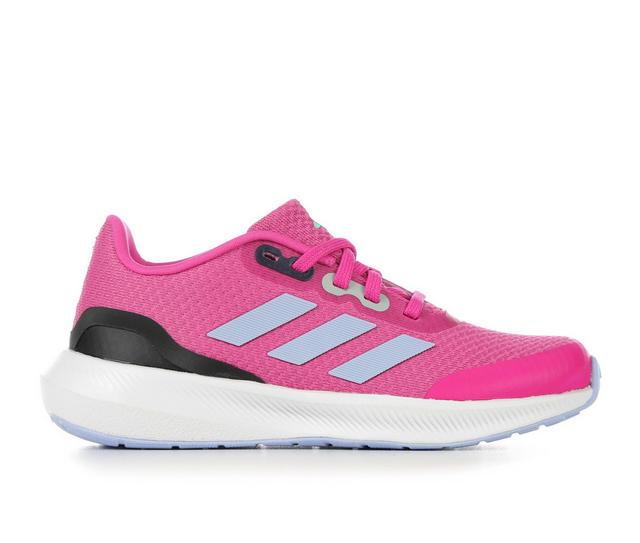 Girls' Adidas Big Kid & Little Kid Run Falcon 3.0 Sustainable Running Shoes in Fuchsia/Blu/Blk color