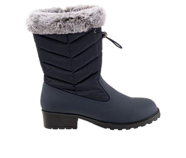 Women's Trotters Bryce Mid Calf Winter Boots in Navy color