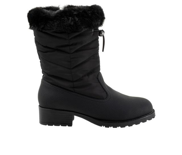 Women's Trotters Bryce Mid Calf Winter Boots in BLK Tumbled color
