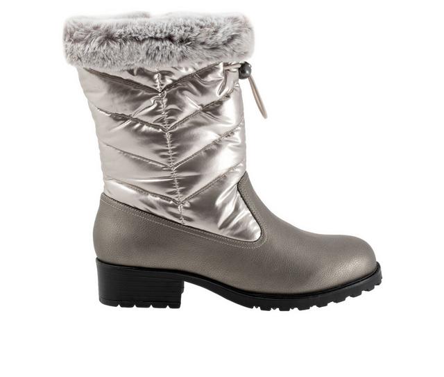 Women's Trotters Bryce Mid Calf Winter Boots in Grey Tumbled color