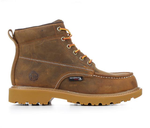 Wolverine Floorhand Moc Steel Toe Work Boots in Tan color