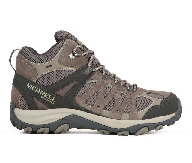 Men's Merrell Accentor 3 Mid Waterproof Hiking Boots in Boulder color