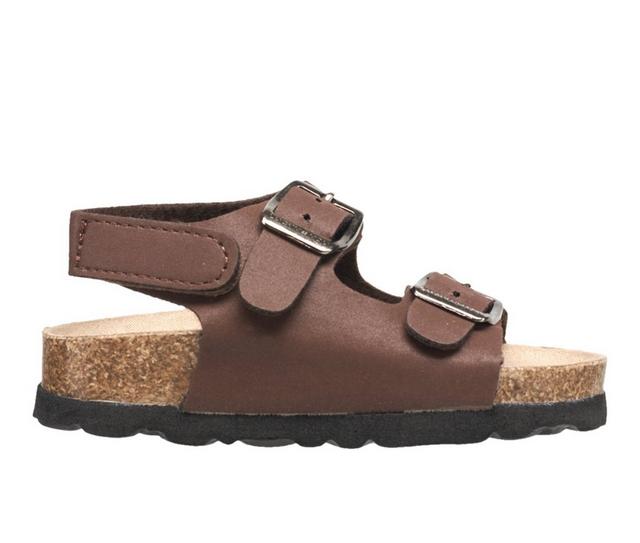 Boys' Lucky Brand Toddler Blanc Footbed Sandals in Brown color