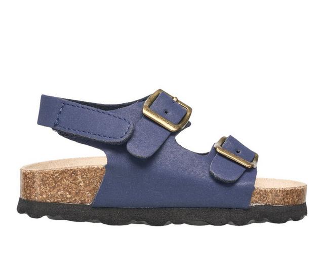 Boys' Lucky Brand Toddler Blanc Footbed Sandals in Navy color