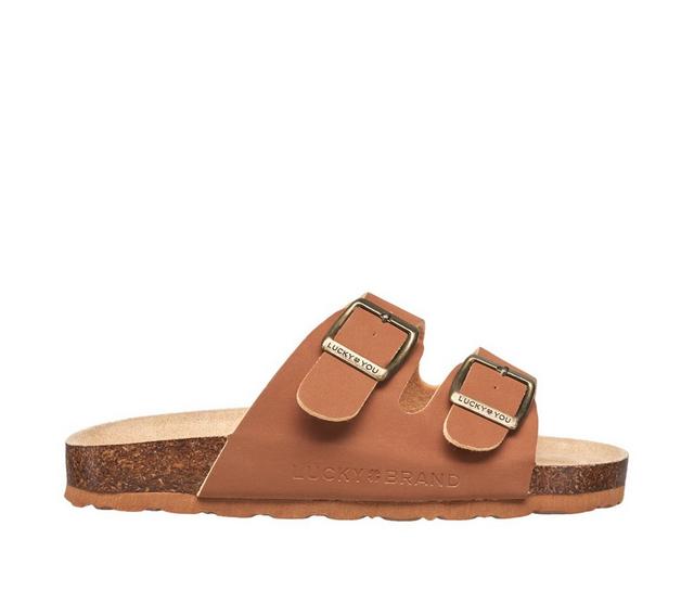Girls' Lucky Brand Little Kid Blanc Sandals in Cognac color