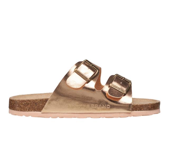Girls' Lucky Brand Little Kid Blanc Sandals in Rose Gold color