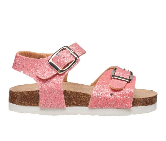 Girls' Lucky Brand Toddler Blanc Footbed Sandals in Pink Glitter color