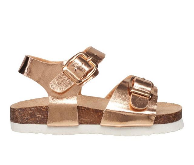 Girls' Lucky Brand Toddler Blanc Footbed Sandals in Rose Gold color