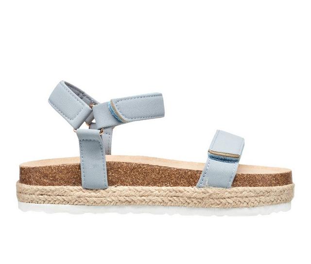 Girls' Lucky Brand Little Kid Haven Espadrille Footbed Sandals in Chambray color