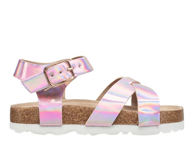 Girls' Lucky Brand Toddler Kiara Sandals in Pink Holograph color