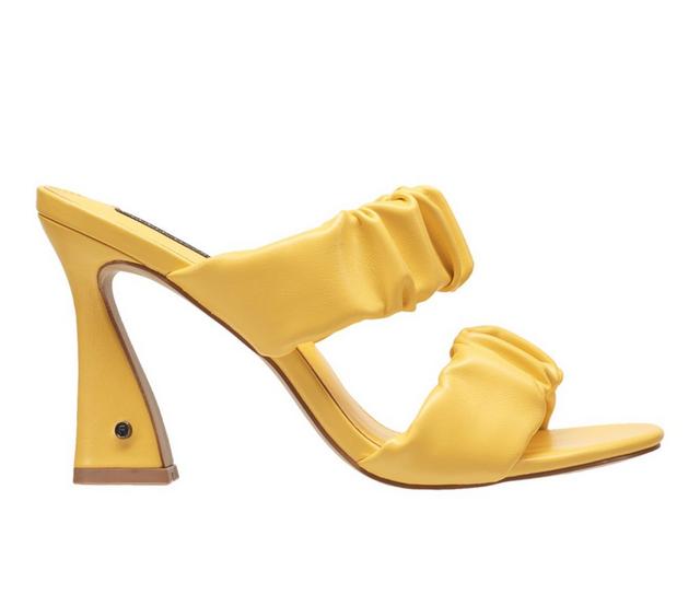 Women's French Connection Crystal Dress Sandals in Yellow color
