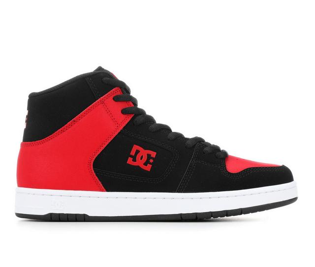 Men's DC Manteca 4 Hi Skate Shoes in Red/Blk/White color
