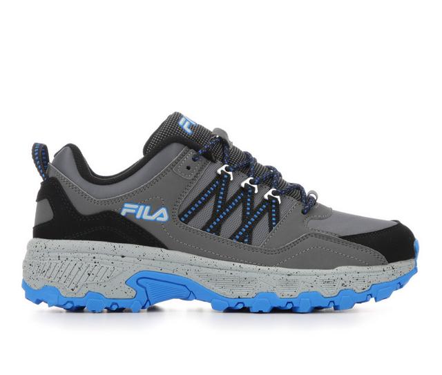 Men's Fila Unrivaled Trail Running Shoes in Gry/Gry/Blue color