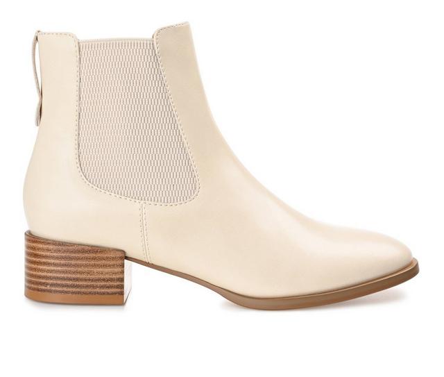 Women's Journee Collection Chayse Chelsea Booties in Off White color