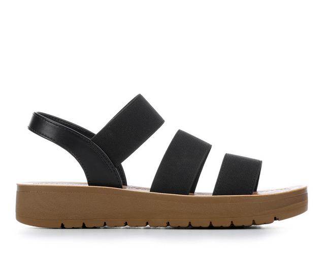 Women's Solanz Button Sandals in Black color