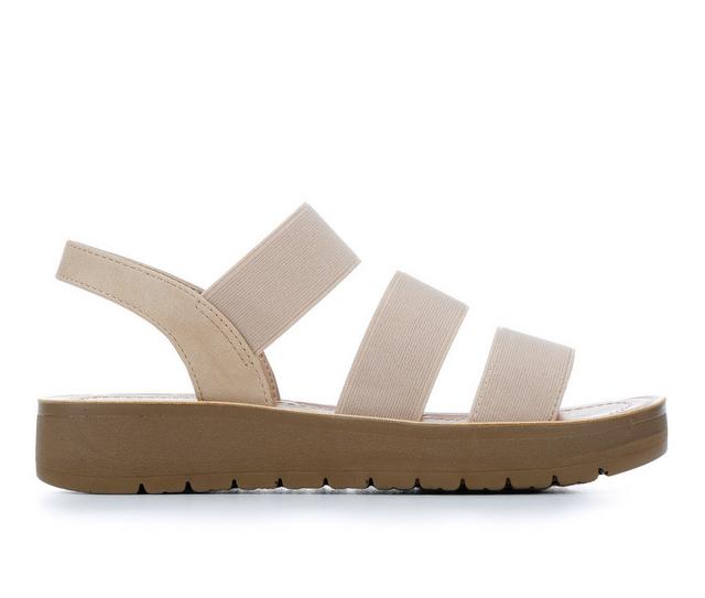 Women's Solanz Button Sandals in Wheat color