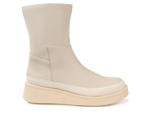 Women's Journee Collection Cristen Booties in Cream color