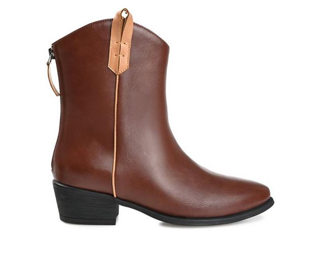 Women's Journee Collection Novva Western Boots in Brown color