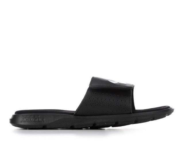 Men's Under Armour Ignite 7 Sport Slides in Black/Black/Wht color