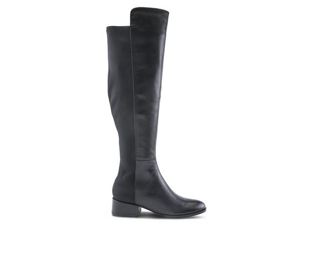 Women's SPRING STEP Rider Knee High Boots in Black color