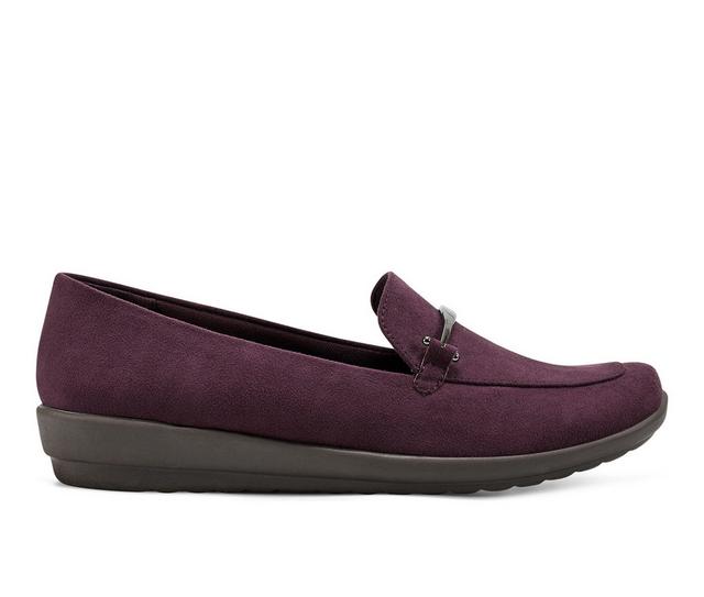 Women's Easy Spirit Arena Loafers in Plum color